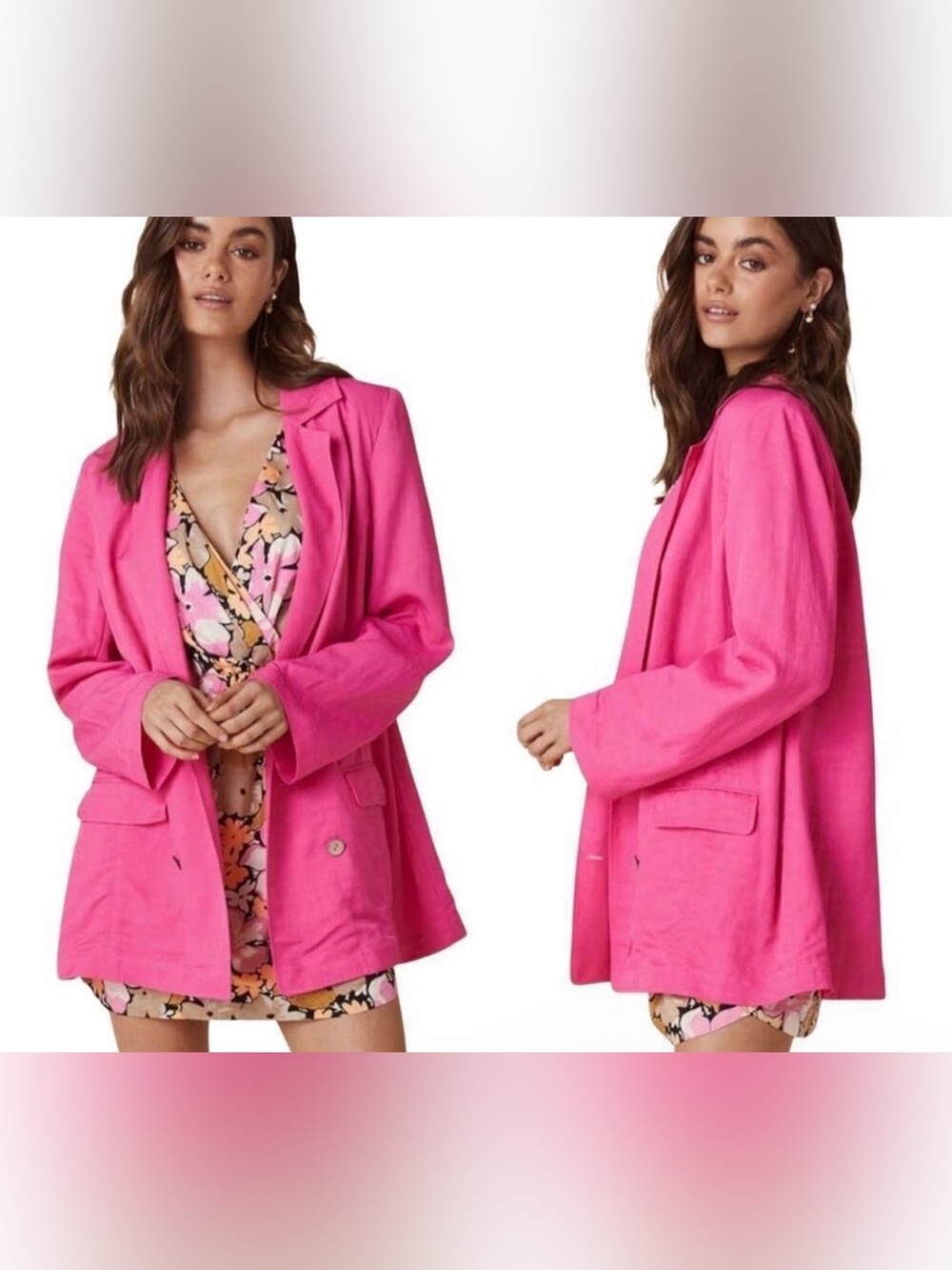 Spell Vacation Blazer in Hibiscus pink size XL